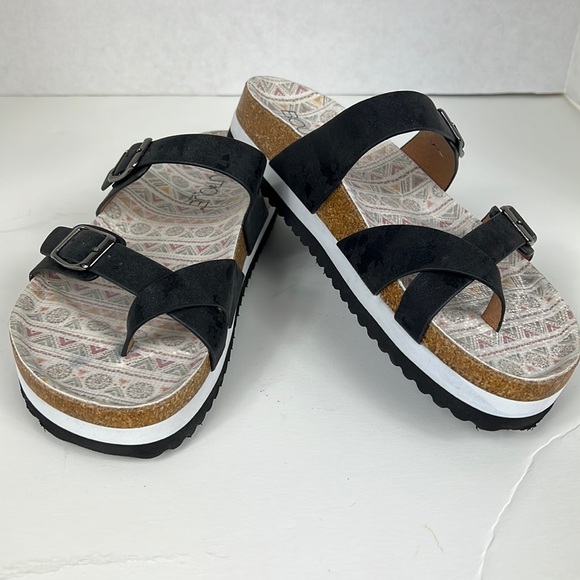 Have a Seat Sandals Tan by Corkys